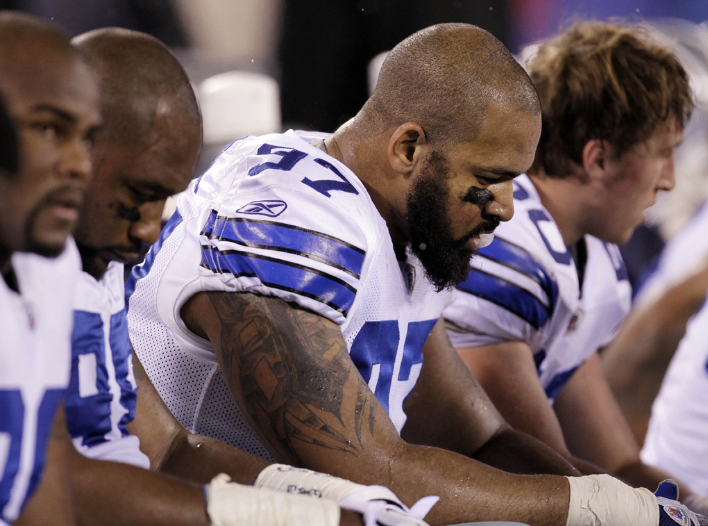 Dallas Cowboys defensive end Jason Hatcher (97) during a preseason