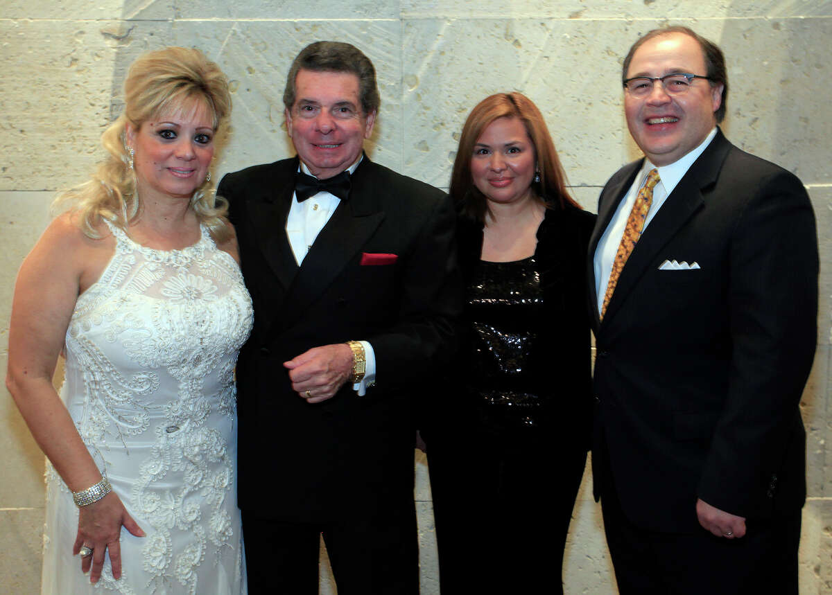 Virginia and bandleader Phil Yamin, from the left, Christa Olvera and husband Ramiro Cavazos got together at the Westin La Cantera Resort New Yearâ¿¿s Eve Extravaganza featuring Phil Yamin's Bellagio Band, Saturday, December 31, 2011.