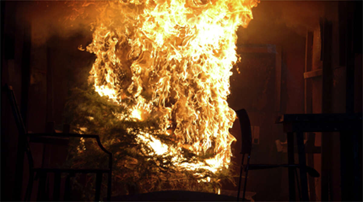 VIDEO Here's how easy it is for your Christmas tree to catch fire