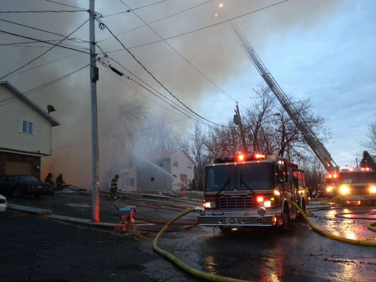 Spectacular explosion levels house