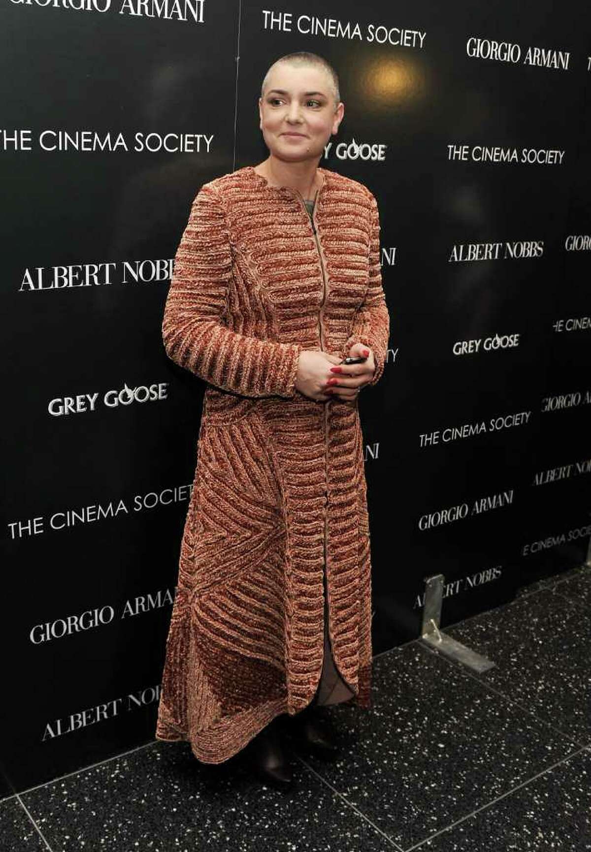 NEW YORK, NY - DECEMBER 13: Singer Sinead O'Connor attends the Giorgio Armani & Cinema Society screening of "Albert Nobbs" at the Museum of Modern Art on December 13, 2011 in New York City. (Photo by Stephen Lovekin/Getty Images)