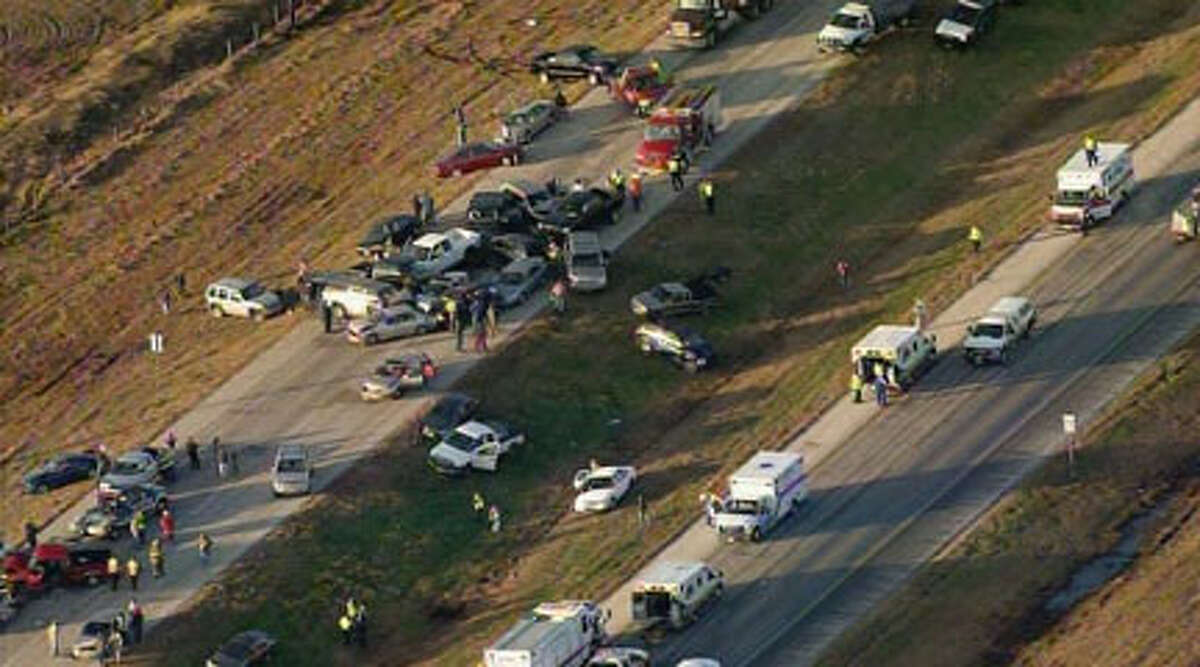 Massive traffic pileup near Port Arthur