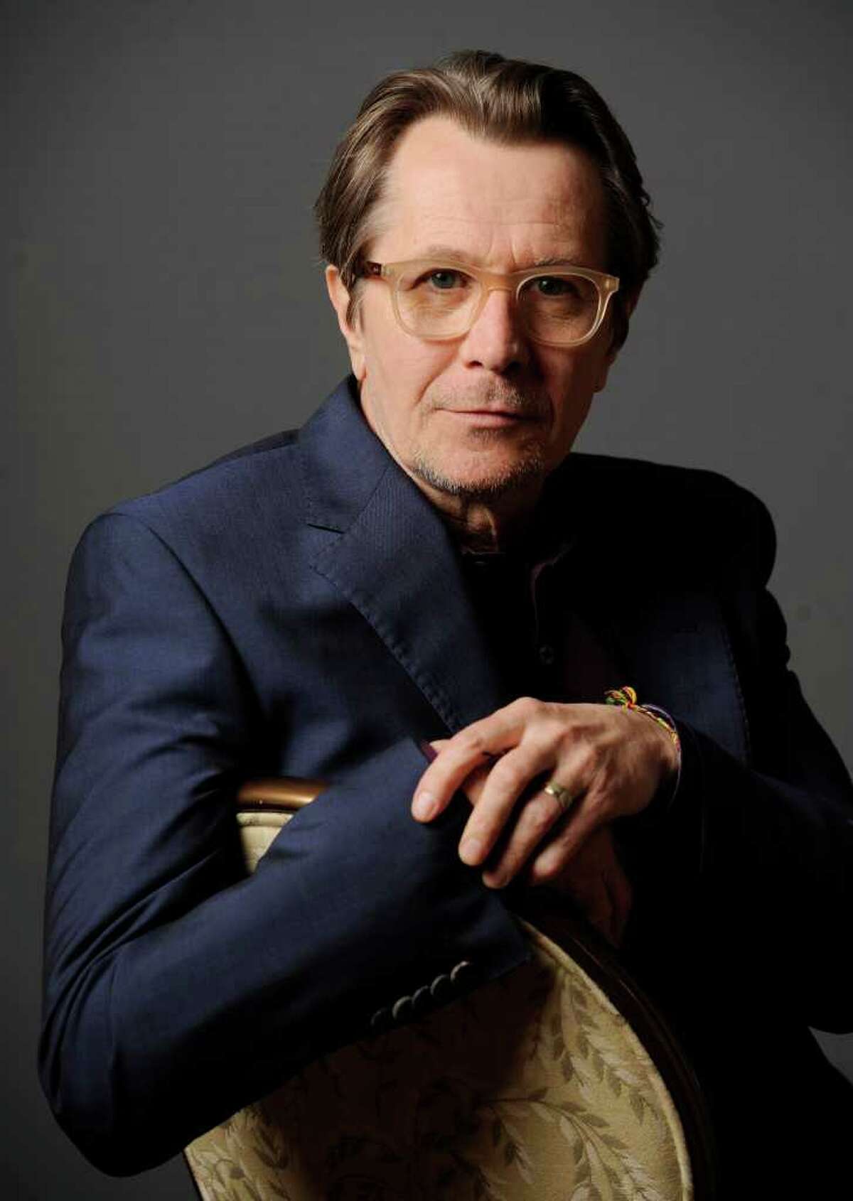 Actor Gary Oldman, a cast member in the espionage film "Tinker Tailor Soldier Spy," poses for a portrait in Beverly Hills, Calif., Monday, Dec. 5, 2011. (AP Photo/Chris Pizzello)