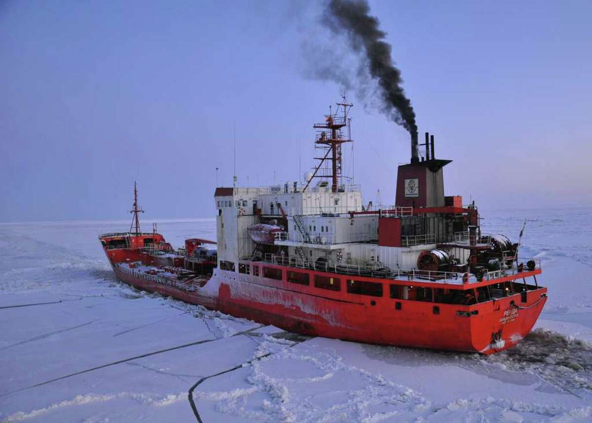 Local ice breaker, tanker deliver fuel to iced-in Nome