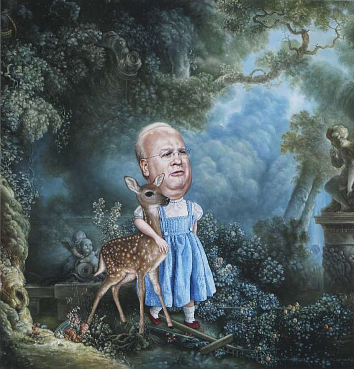 Artist Michael Caines' view: Karl Rove in a dress