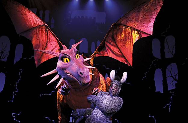 Dragon Puppet In Shrek Musical Chews Up Scenery Sfgate