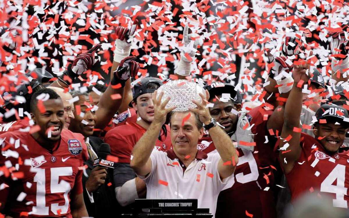 The Tide keeps on rolling Avenging a loss to LSU in a much-hyped regular season matchup, Alabama topped the Tigers to win its second BCS title in three years. Nick Saban’s bunch will go for a third championship against Notre Dame on Jan. 7.
