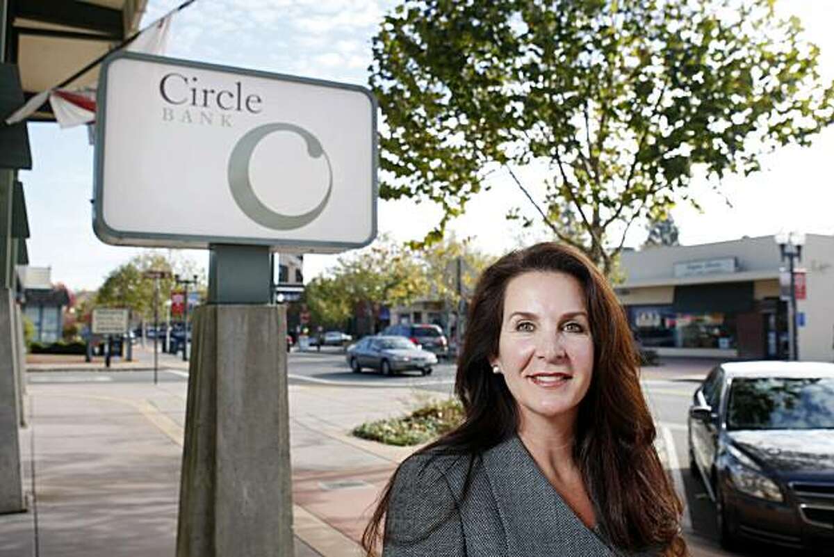 Kimberly A. Kaselionis, President and CEO of Circle Bank, a community bank, posses outside of her office on Wednesday, December 1, 2010, Novato, Calif.