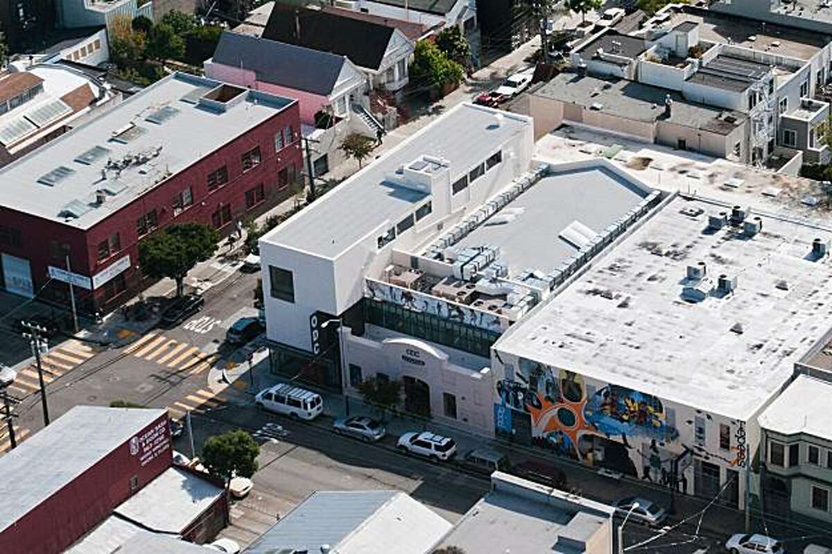 The ODC Theater at 17th and Shotwell streets includes a restored modern dance performance space along with a new building in a varied stretch of the northeast Mission District. The architect is Mark Cavagnero Associates.