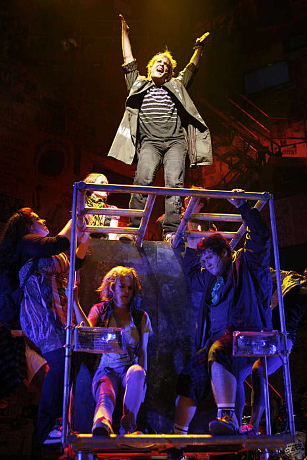 Final dress rehearsal for Berkeley Rep's Roda Theatre world premiere of "American Idiot, " a new musical adaptation of Green Day's album of same name, directed by Michael Mayer in Berkeley, Calif., on Thursday, September 3, 2009.