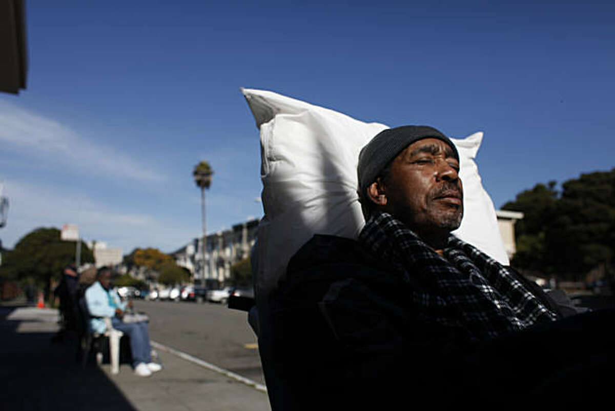 A luxury he doesn't get being bound to a bed at home, John Jones, 79, soaks in the sun at the Ruth Ann Rosenberg ADHC Center at the Institute on Aging on Thursday Feb. 3, 2010 in San Francisco, Calif. The director of the program, Tracy McCloud said if the center closes his days living at home instead of a nursing home are numbered. In an effort to help save the state's budget crisis, California Gov. Jerry Brown has proposed eliminating funding for the adult day health care programs which could be potentially devastating for the 37,000 people who depend on theses programs daily.
