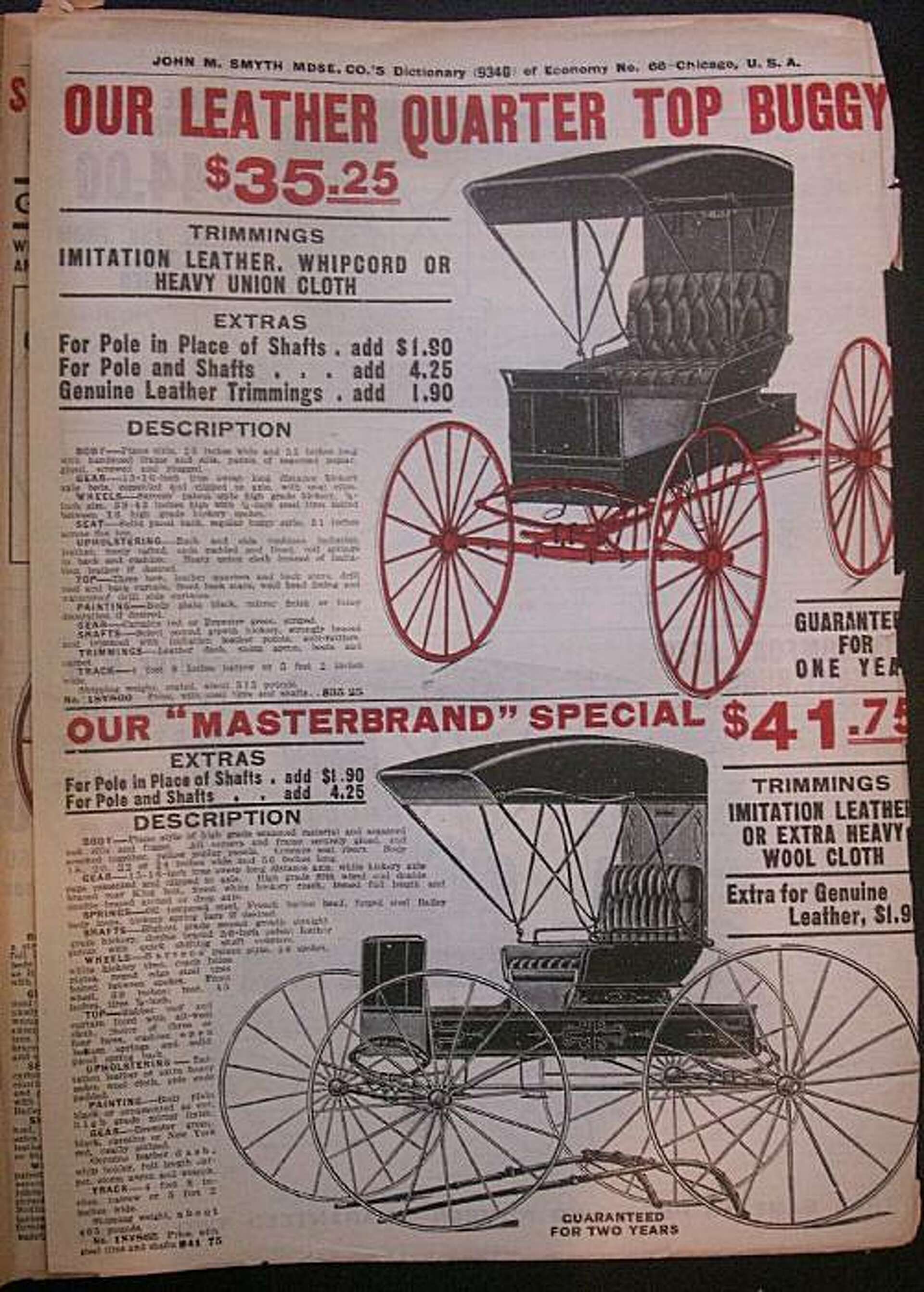 Catalog shopping the year the Titanic sank