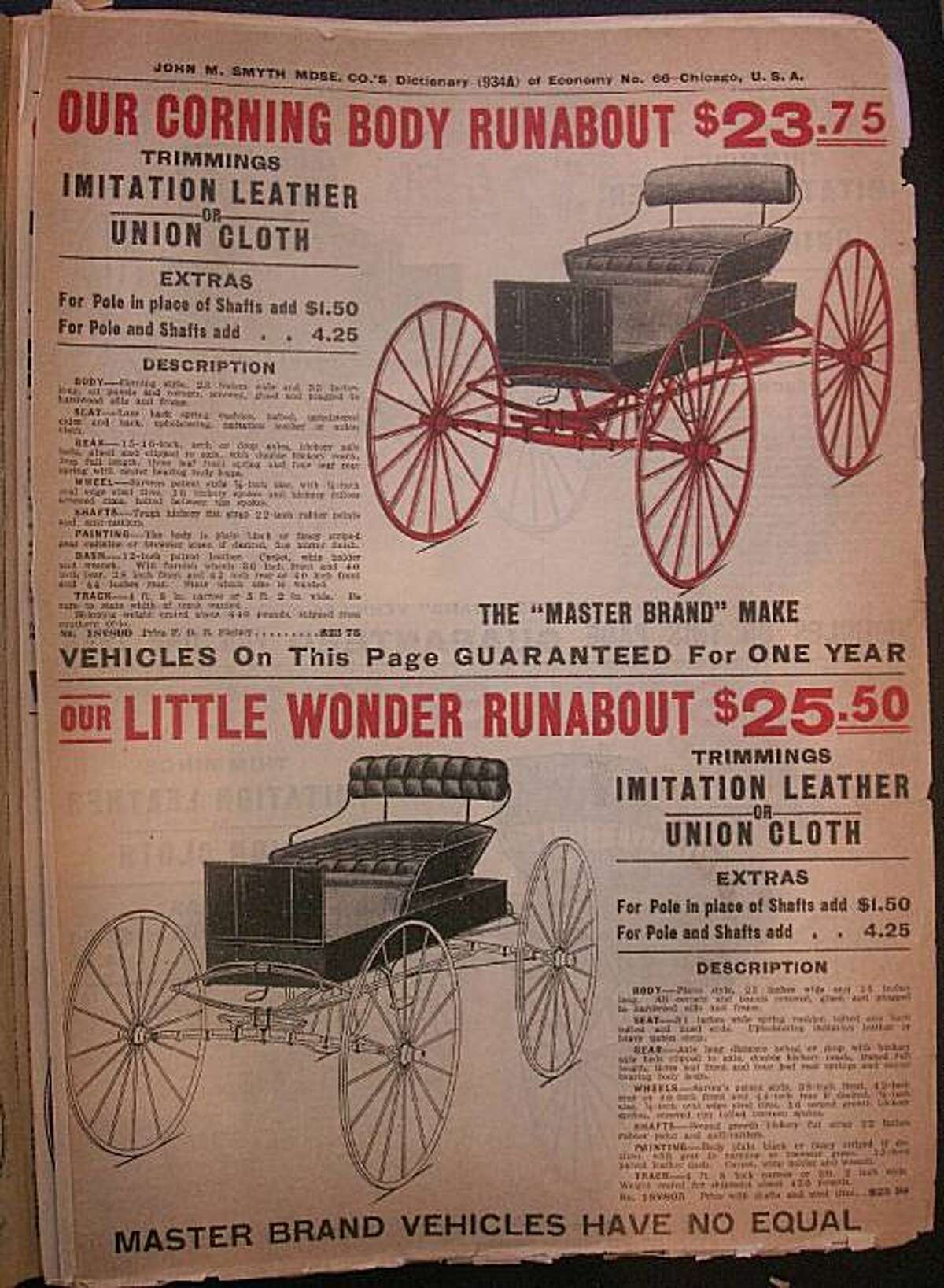 Catalog shopping the year the Titanic sank