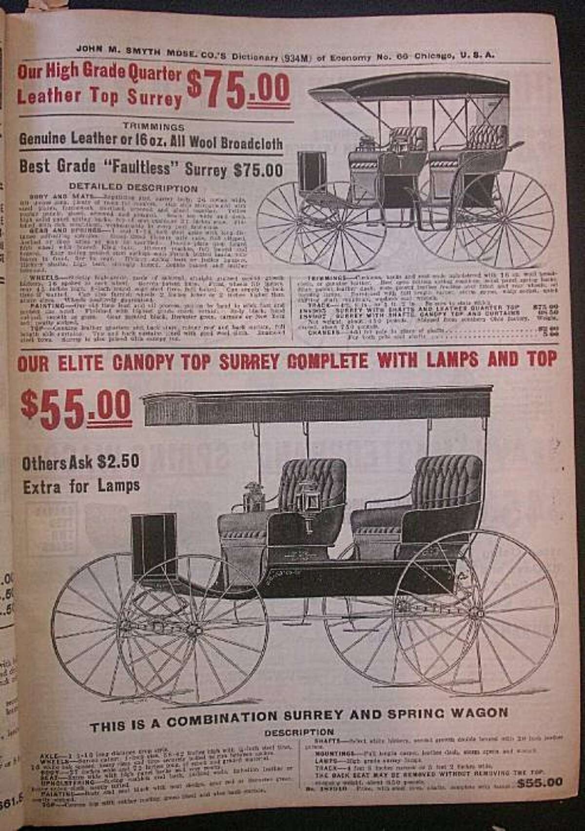 Catalog shopping the year the Titanic sank