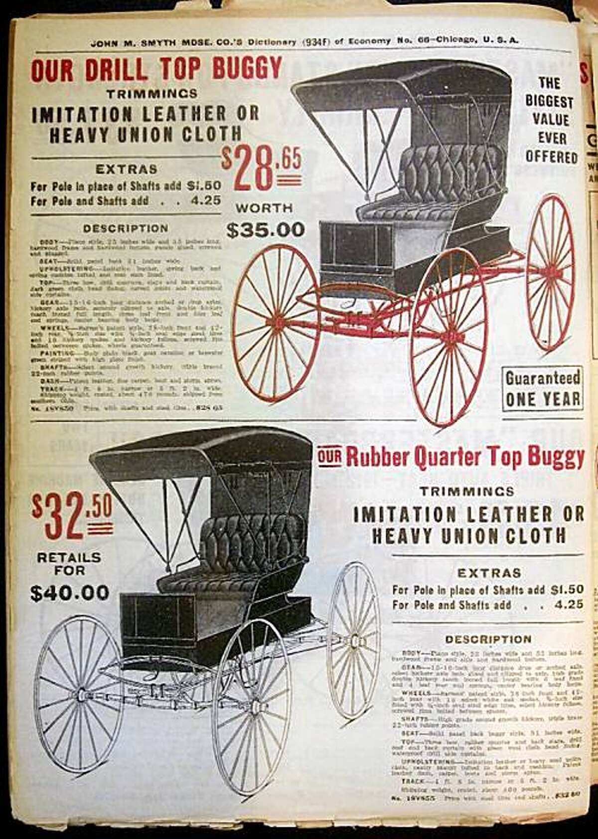 Catalog shopping the year the Titanic sank