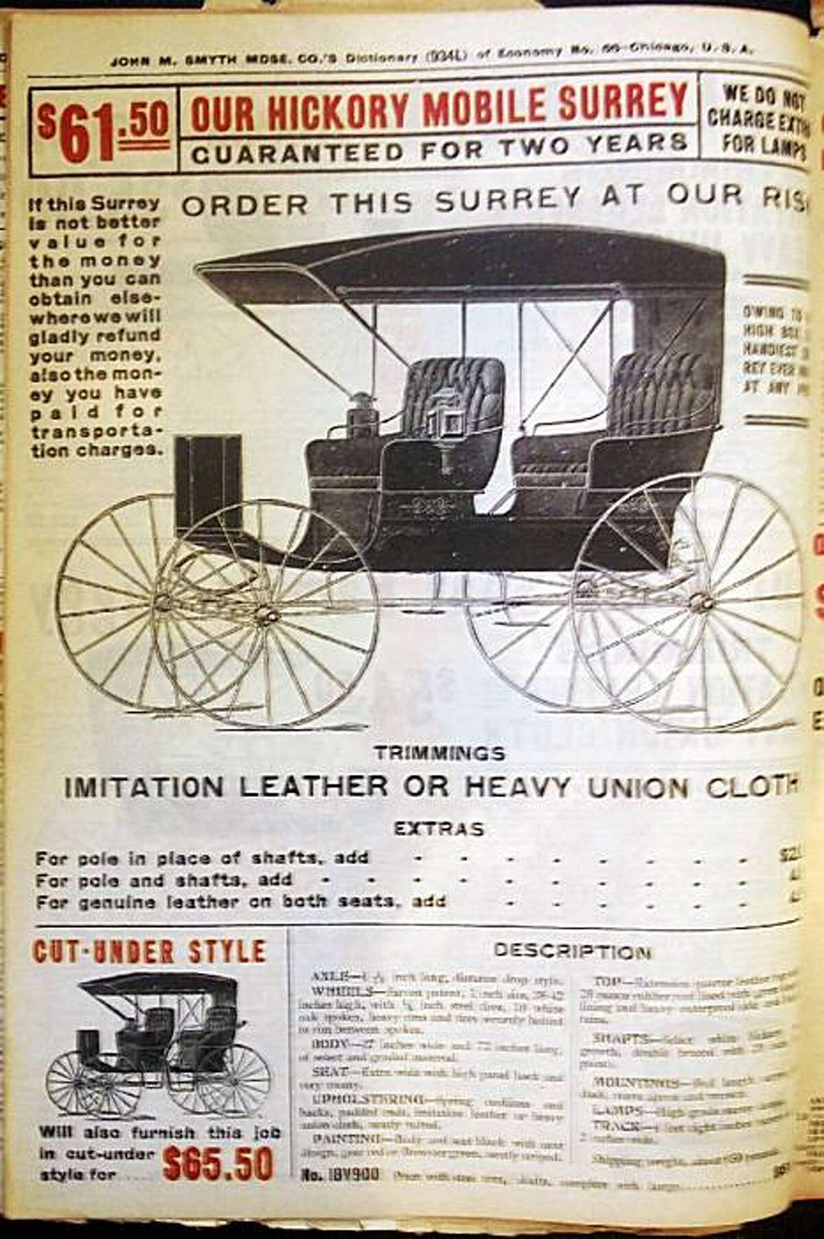 Catalog shopping the year the Titanic sank