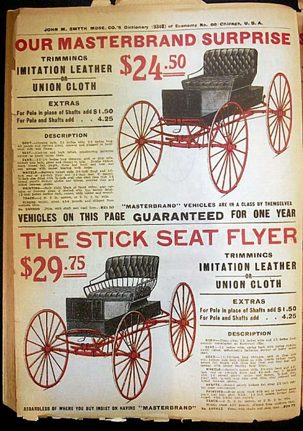 Catalog shopping the year the Titanic sank