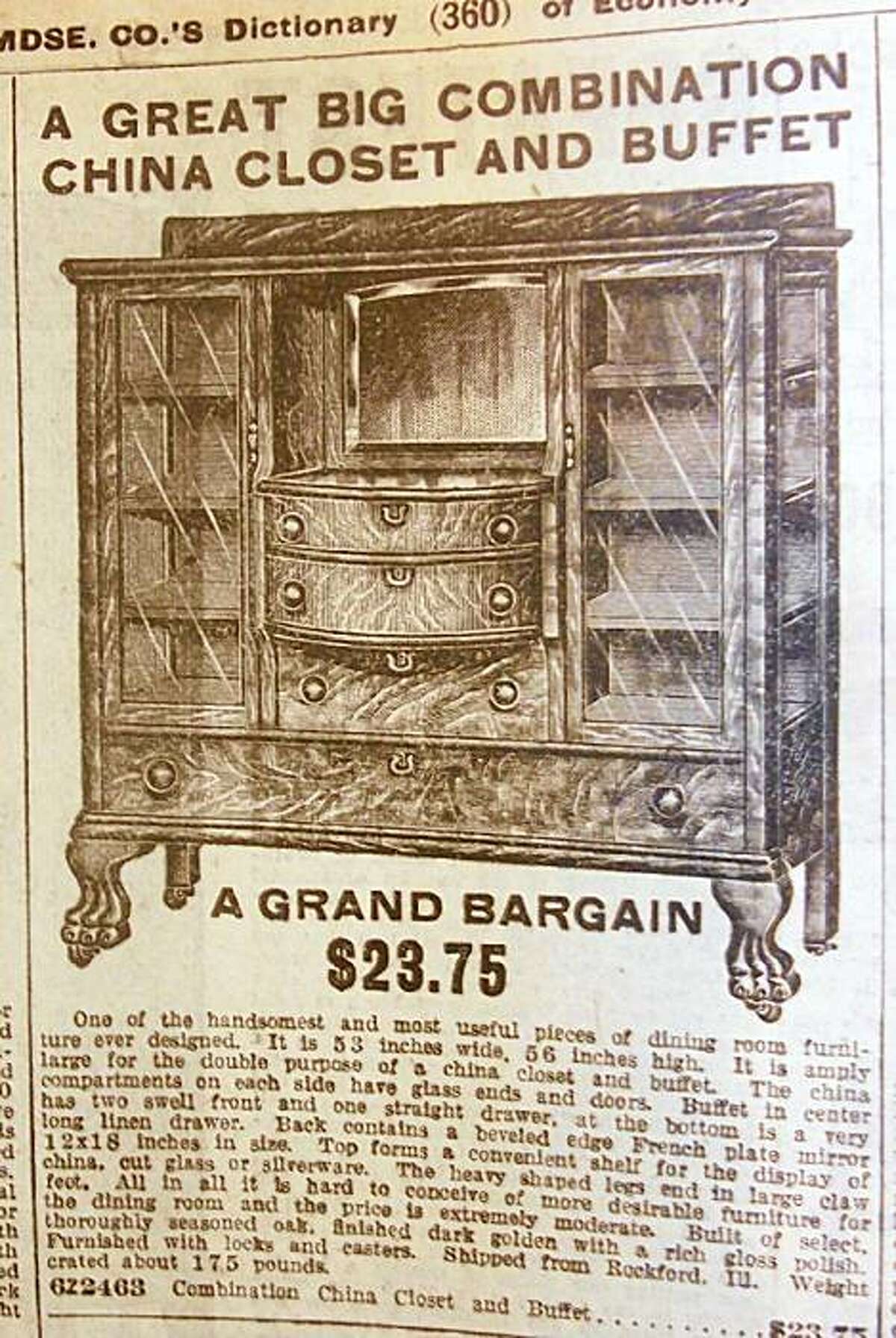 Catalog shopping the year the Titanic sank