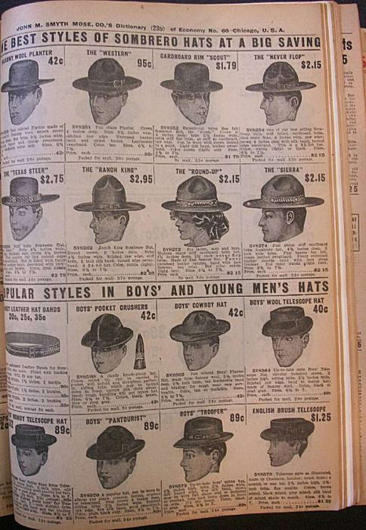 Catalog shopping the year the Titanic sank