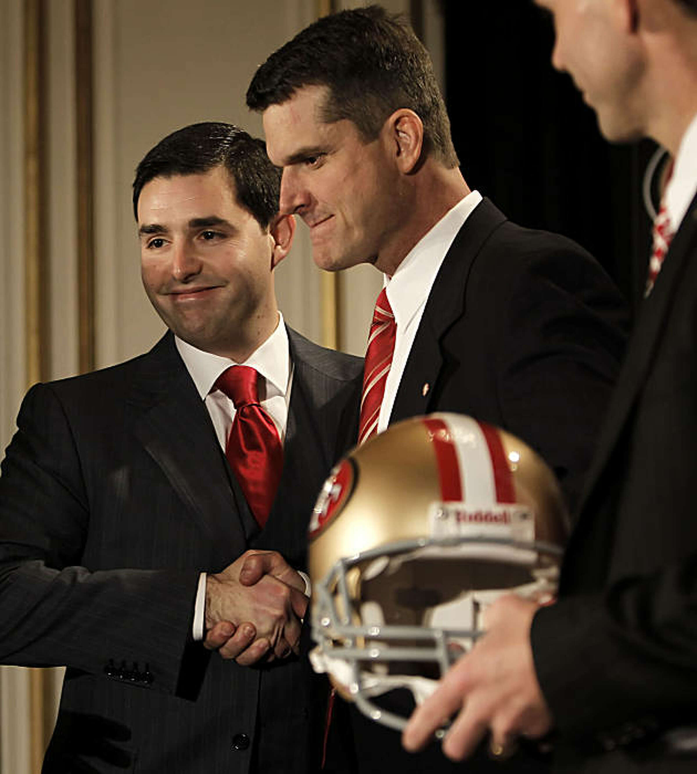 Jim Harbaugh is named 49ers' head coach