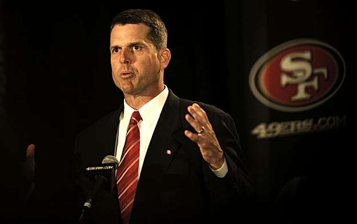 Jim Harbaugh is named 49ers' head coach