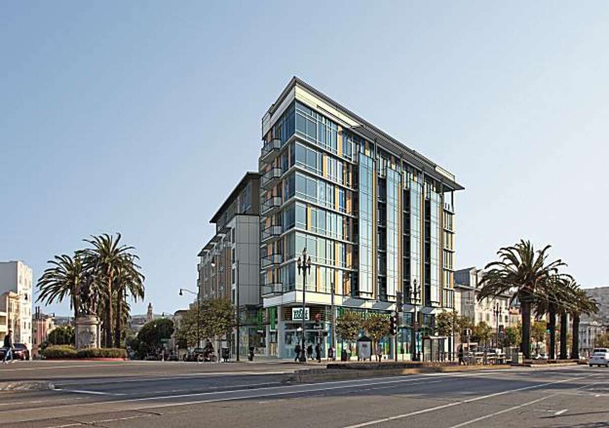 Artist conception of new building in place of S&C Ford, San Francisco.