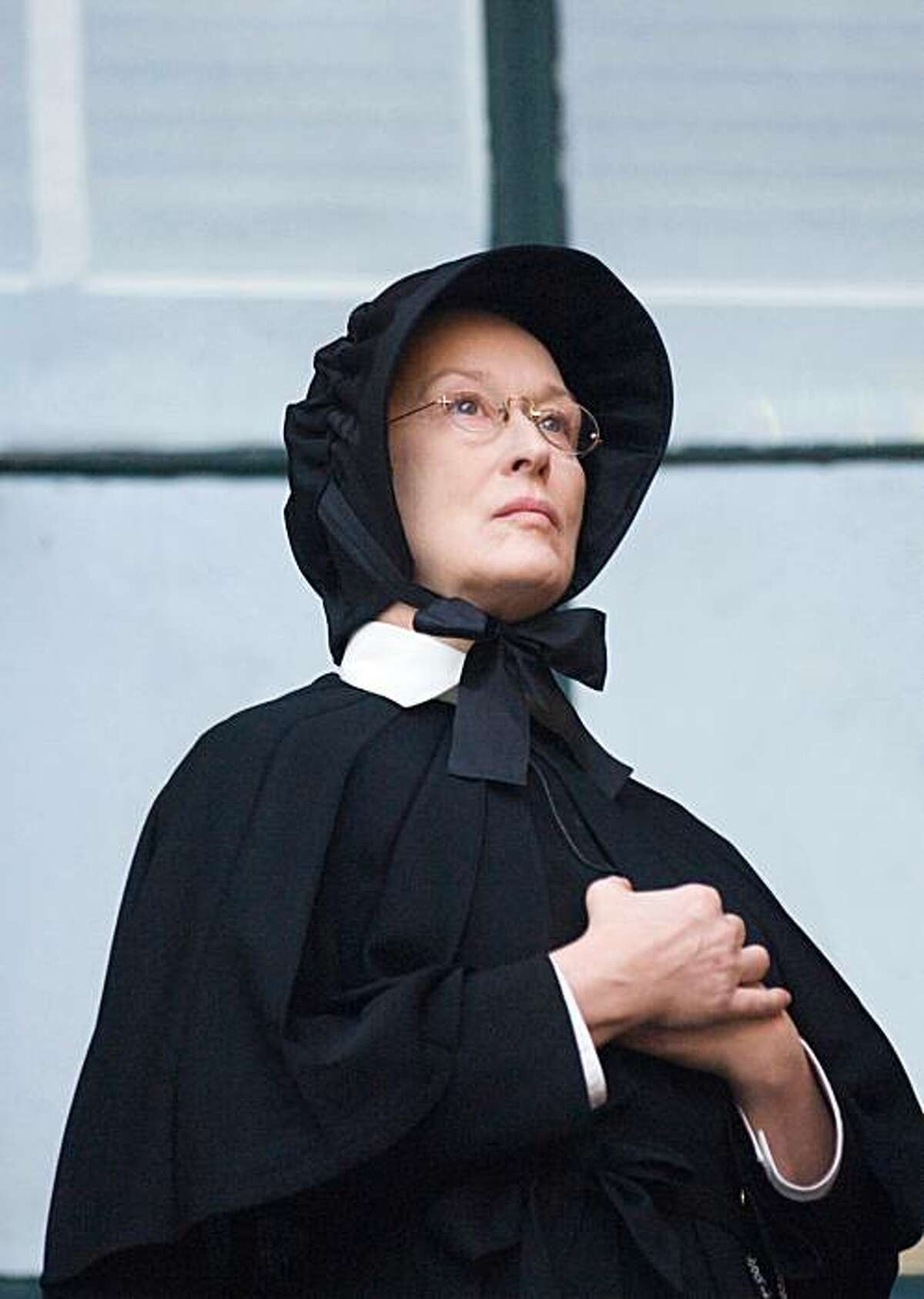 In this image released by Miramax Film Corp., Meryl Streep portrays Sister Aloysius in a scene from "Doubt."