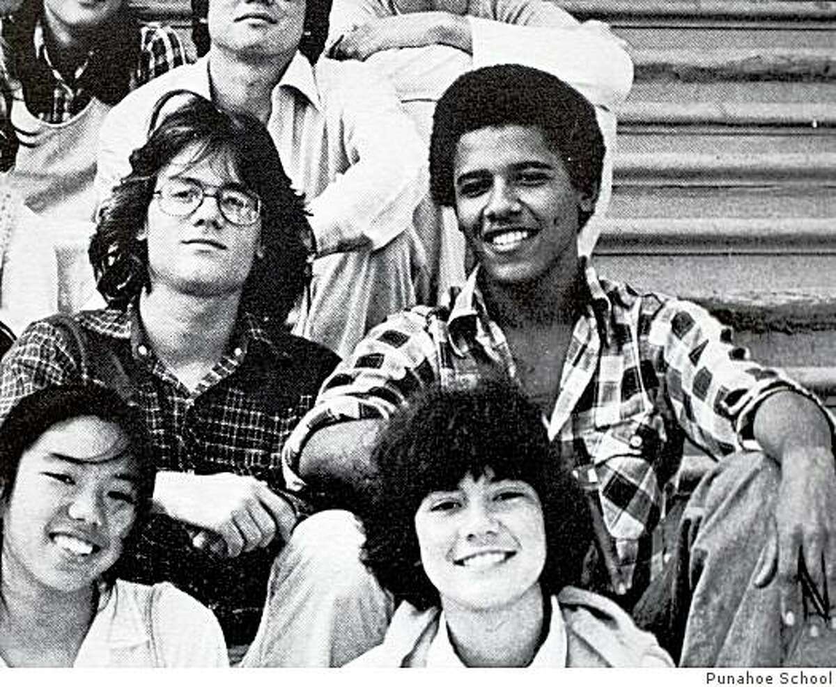This photo provided by the Punahou School shows Barak "Barry" Obama, second row right, in a 1978 senior yearbook photo at the Punahou School, the prestigious private academy in Honolulu, Hawaii.