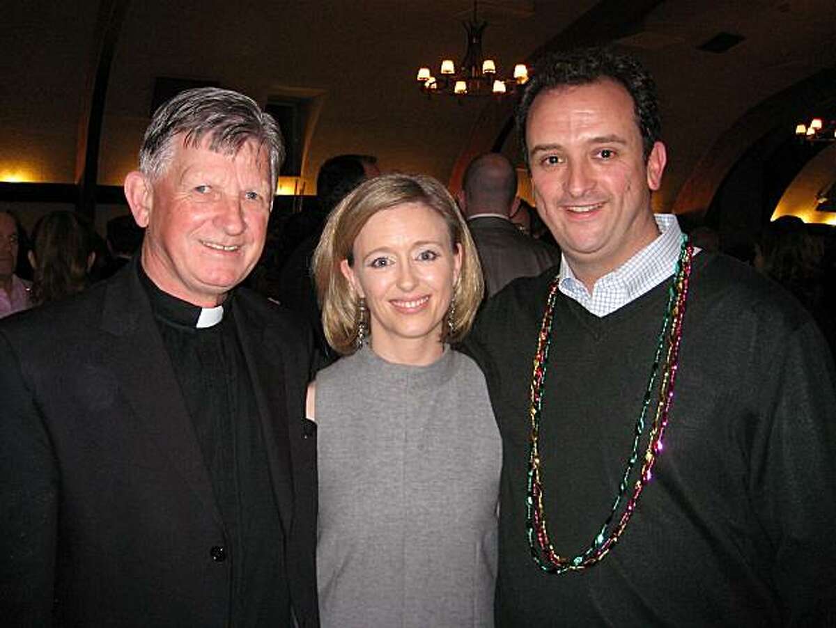 Father Brendan McBride (left) with Irish Immigration Pastoral Center Director Celine Kennelly and Supervisor Sean Elsbernd at the Irish Cultural Center. Feb. 2011. By Catherine Bigelow.
