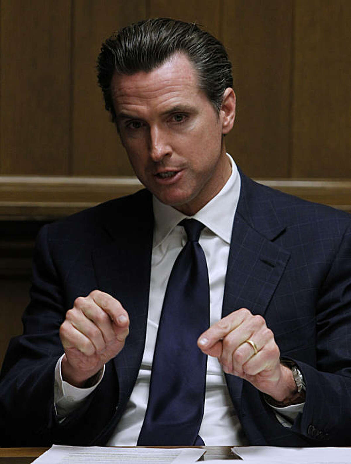 Mayor Gavin Newsom meets with the Chronicle Editorial Board in San Francisco, Calif., on Wednesday, Dec. 22, 2010. Newsom will step down as mayor in January when he begins a new chapter in his political career as California's Lieutenant Governor.