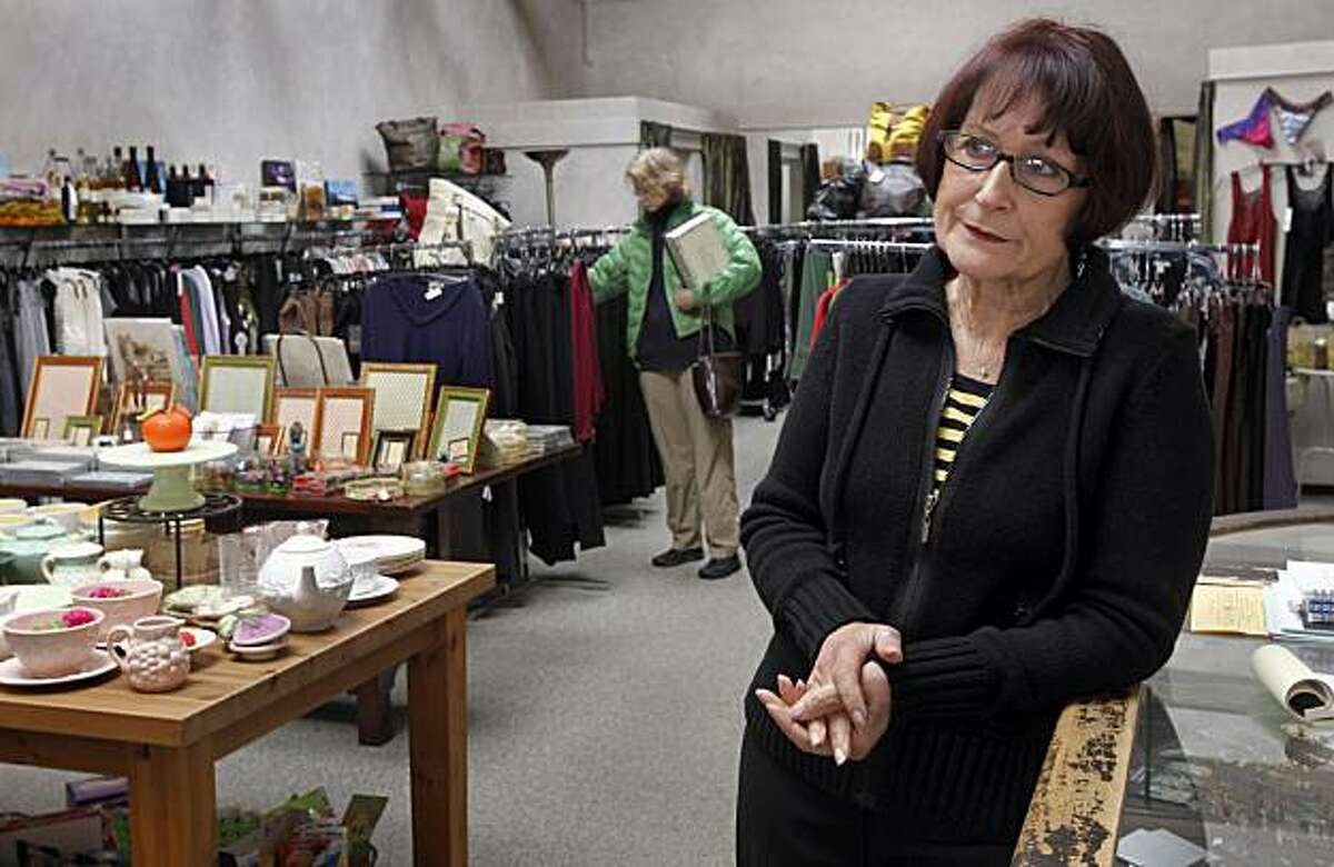 Gerry Ruskewicz, who works at Sottovoce boutique and clothing shop, is not thrilled that a thrift shop may open on the same block in Berkeley, Calif., on Friday, Feb. 25, 2011. Local merchants are divided in their reactions over a proposed Goodwill thrift shop hoping to open on upper Solano Avenue.