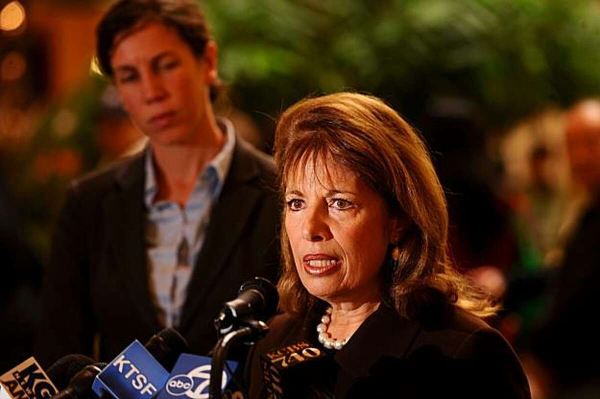 Rep. Jackie Speier, D-Calif., discusses the Children's Toxic Metals Act during a news conference on Friday, Jan. 15, 2010, in Daly City, Calif. The bill would ban cadmium and two other potentially toxic metals from kid's jewelry.