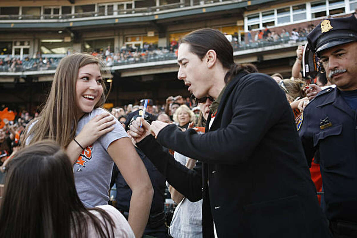 Tim Lincecum San Francisco Giants Men's Orange Roster Name & Number T-Shirt  