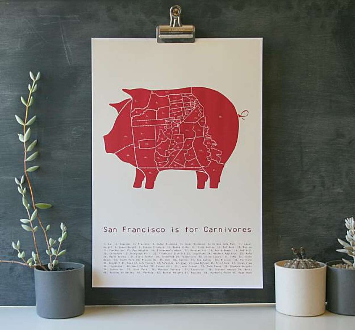 “San Francisco is for Carnivores” by Alyson Thomas of Drywell Art