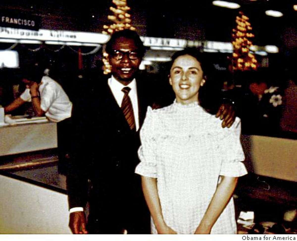 Democratic presidential candidate, Sen. Barack Obama's father, also named Barack Obama, and mother, Stanley Ann Dunham. Obama's father left the family to study at Harvard when Barack was just two.