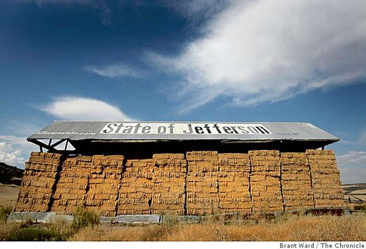 Right off interstate highway 5, the first indication of dissent, a sign on a hay barn has been there for years. Some residents of northern California and southern Oregon are again talking about seceding from the United States and forming their own state called Jefferson.