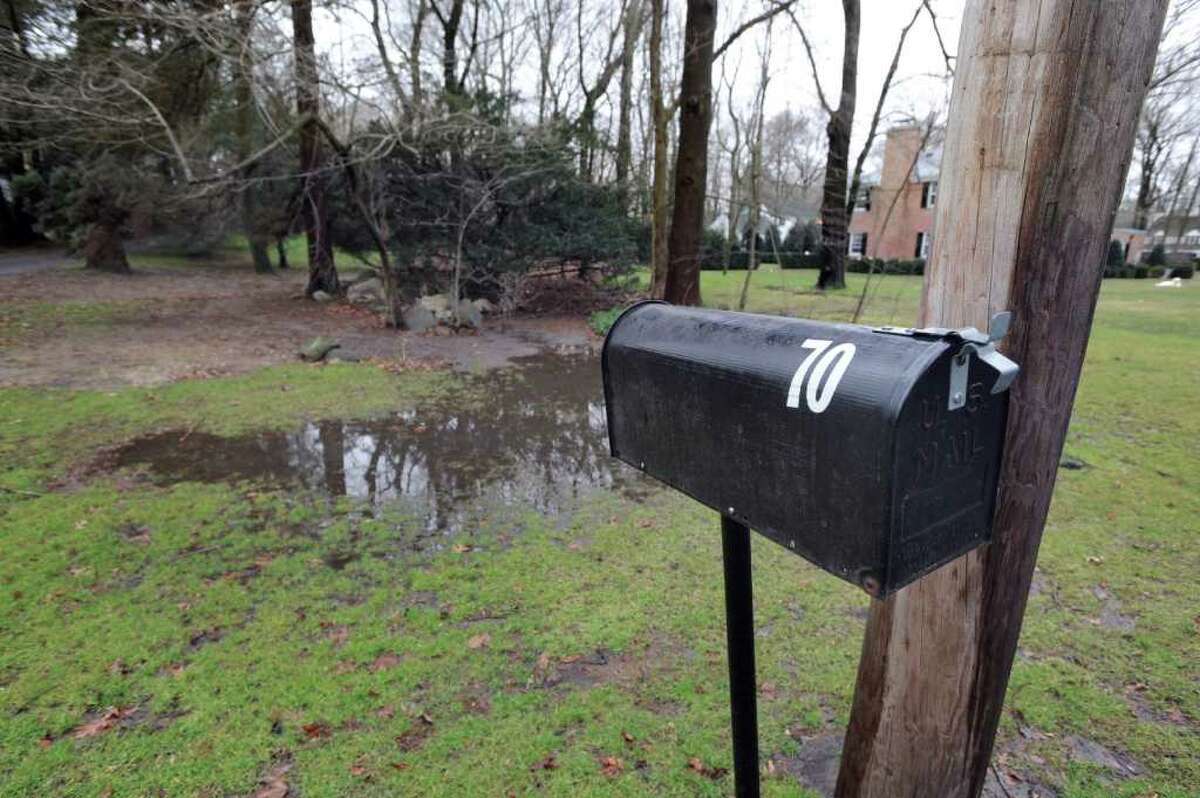 The mailbox at 70 Meadow Road in Riverside, Thursday, Jan. 12, 2012. Some area residents are upset about a proposed residential development at this site.