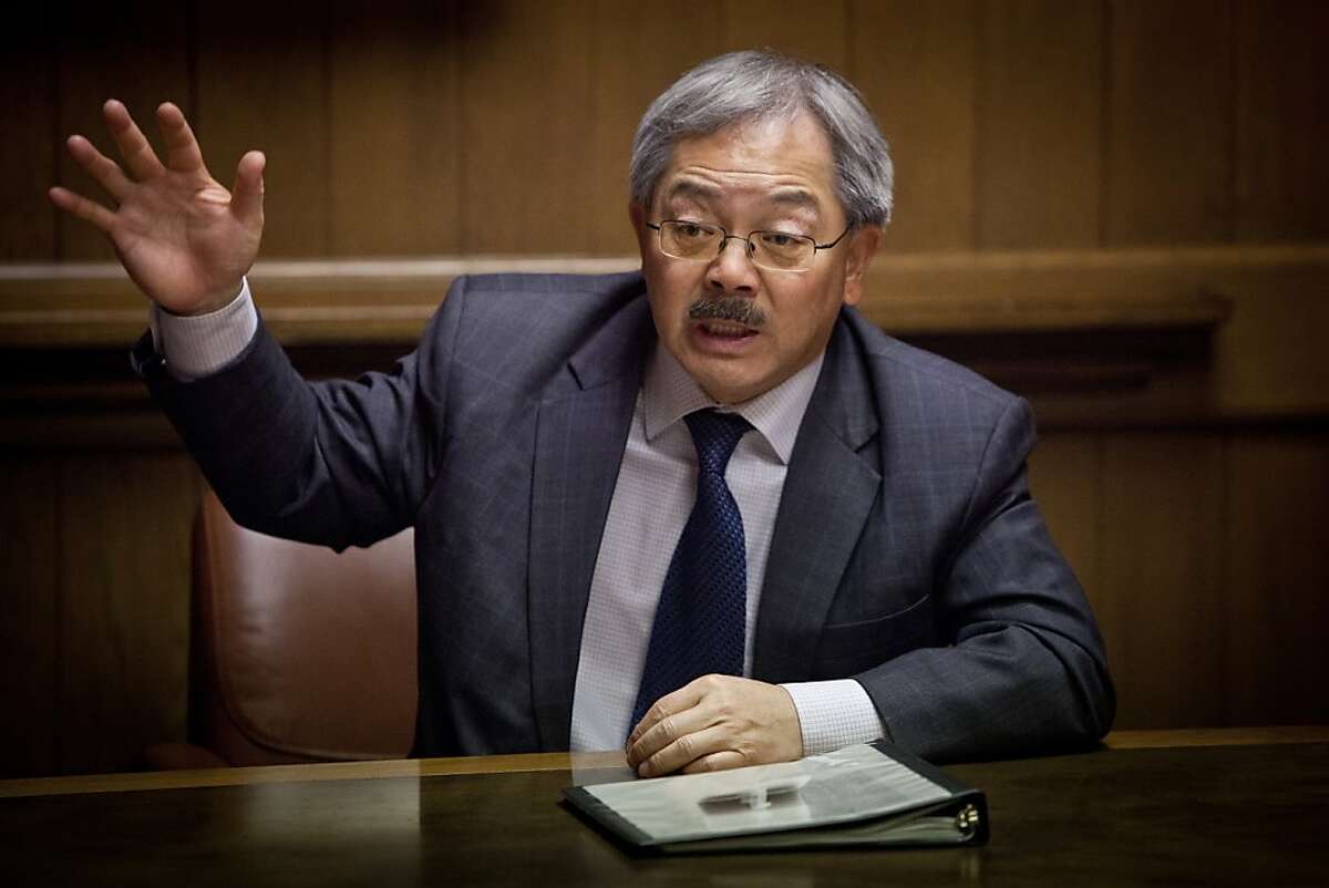 San Francisco's Mayor Ed Lee talks to the Chronicle Editorial Board on Monday, Jan. 9, 2012 in San Francisco, Calif.