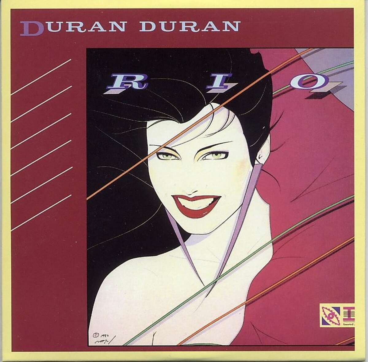 Duran Duran's "Rio" album cover, 1982, by Patrick Nagel.