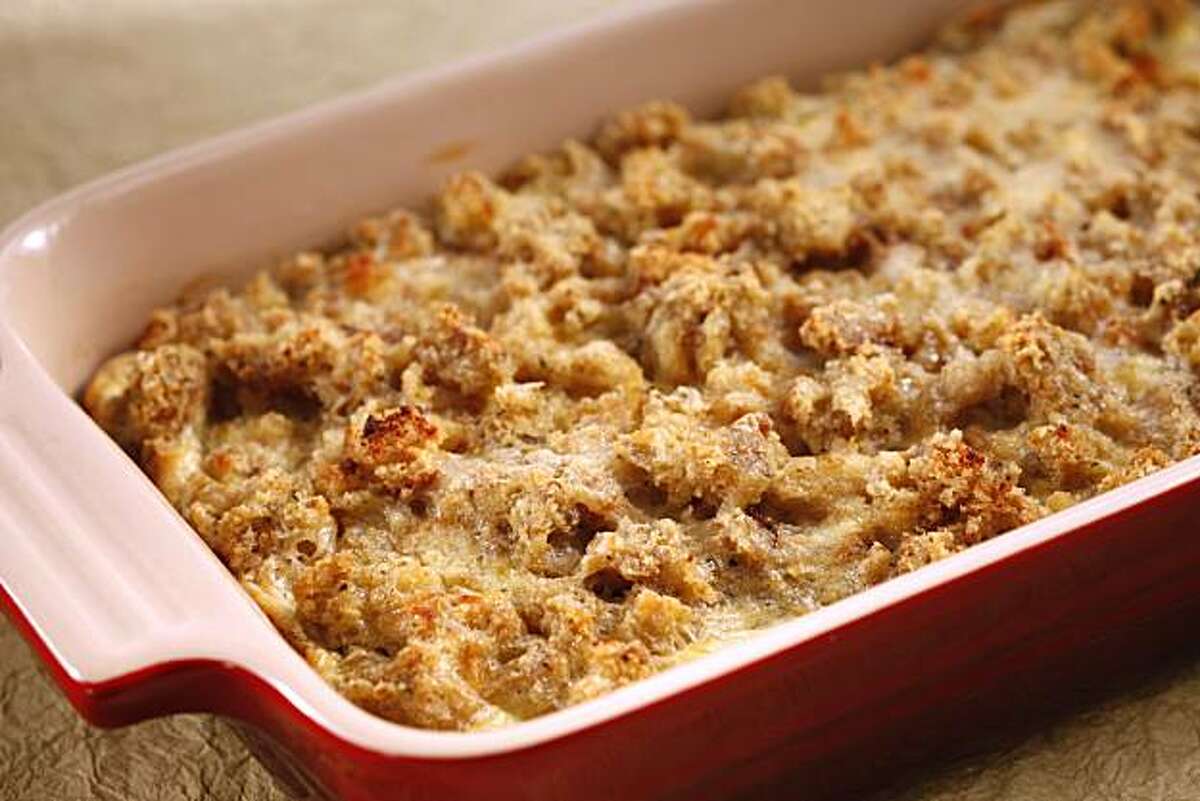 Turn stuffing into savory bread pudding