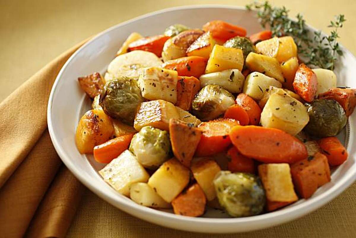 Roasted Winter Vegetables in San Francisco, Calif., on November 2, 2009. Food styled by Vicki Woollard.