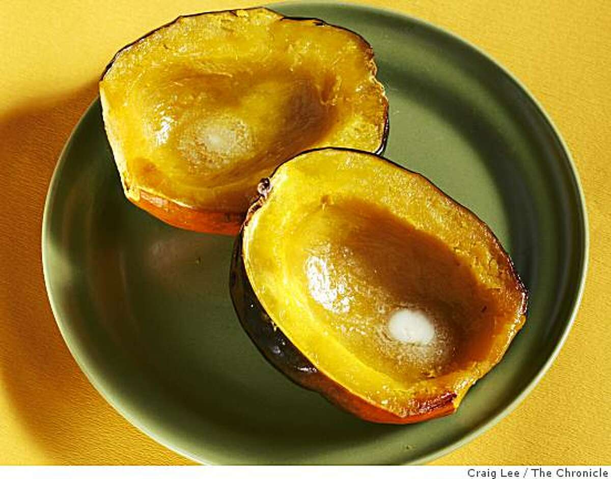 Roasted Acorn Squash with Thyme and Garlic in San Francisco, Calif., on November 5, 2008. Food styled by Cindy Lee.