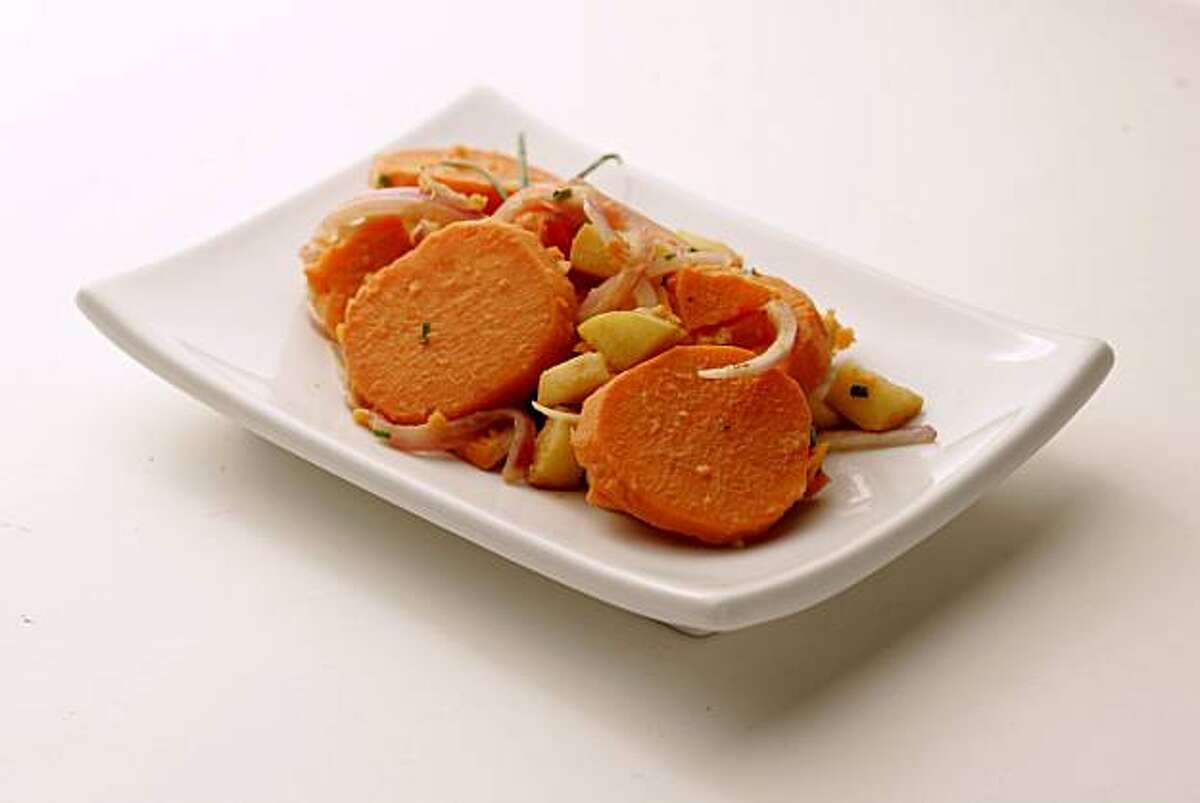 Warm Sweet Potato Salad for Thanksgiving.