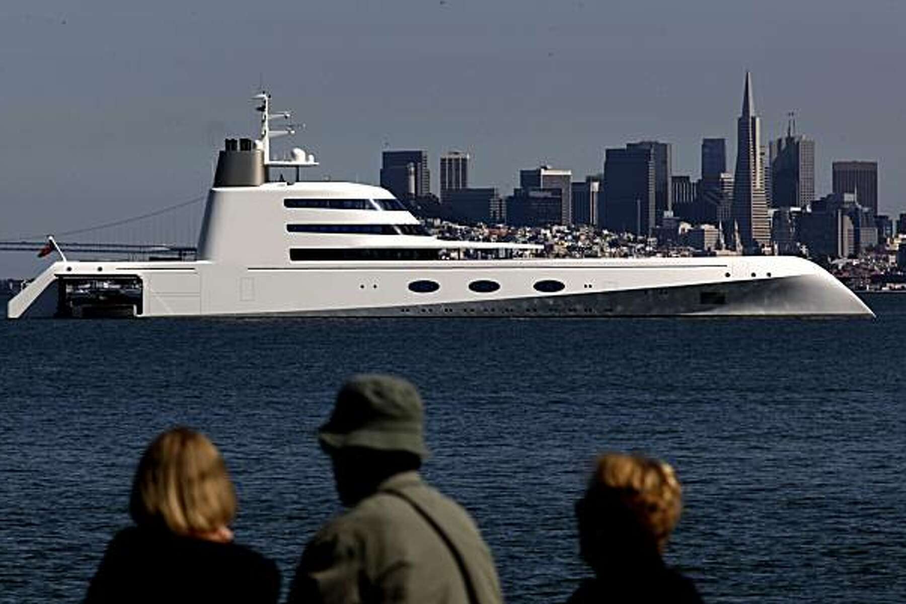 Russian Mega Yacht In The Bay