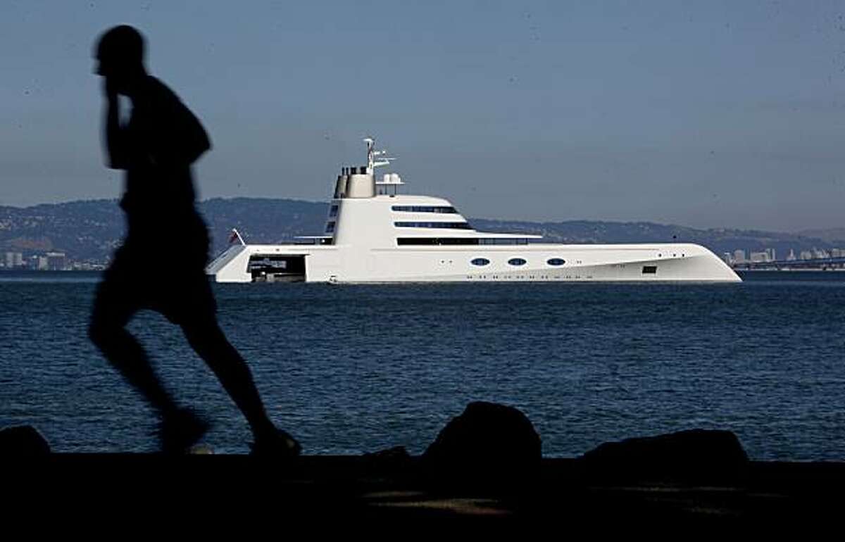 Russian Mega Yacht In The Bay