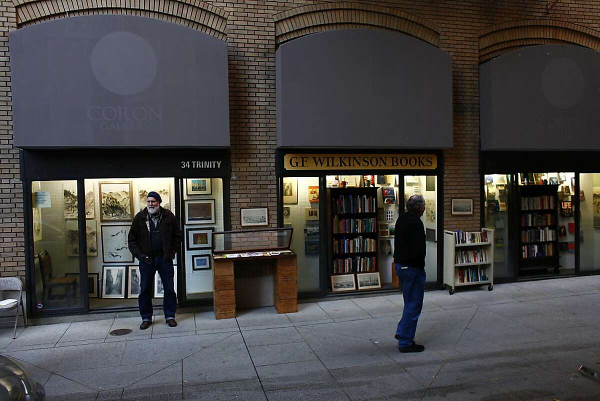 Rick Wilkinson, who owns G.F. Wilkinson Books, the smallest bookstore in San Francisco, is seen at his store on Trinity Place on Friday, January 13, 2012 in San Francisco, Calif.
