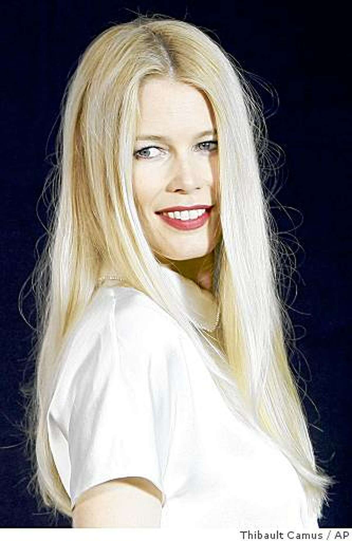 German model Claudia Schiffer is seen prior to the presentation of Chanel's Fall-Winter 2009-2010 ready-to-wear collection, Tuesday, March 10, 2009 in Paris.