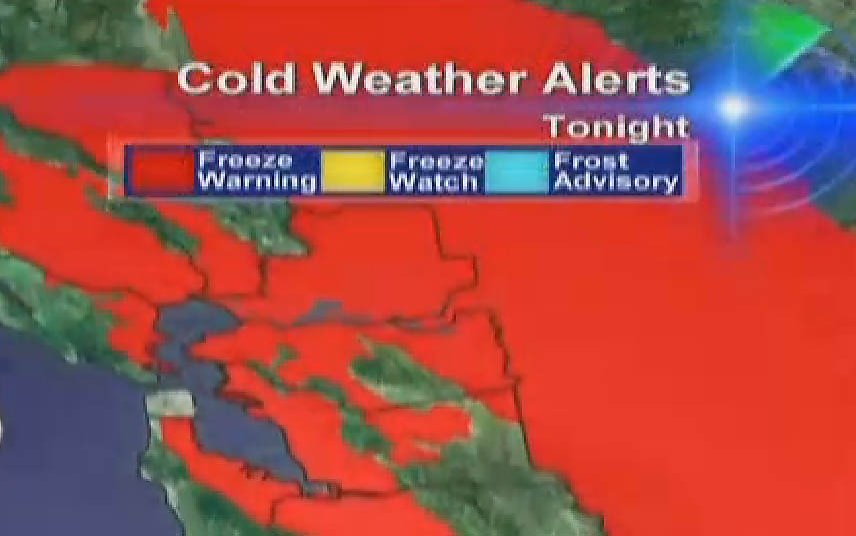Bay Area weather: first cold then rain, snow