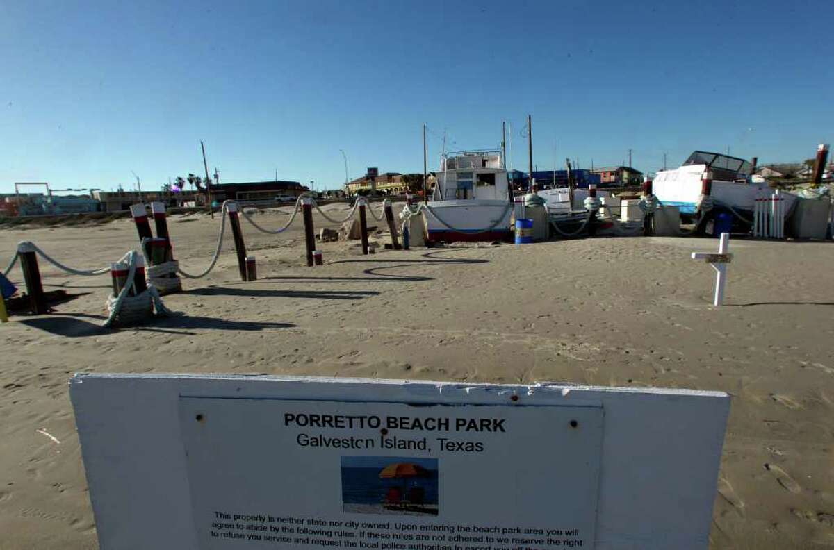 Porretto Beach located at 10th street and Seawall Boulevard the Gulf Coast's only private beach is now for sale because the owner has declared bankruptcy Wednesday, Jan. 11, 2012, in Galveston.