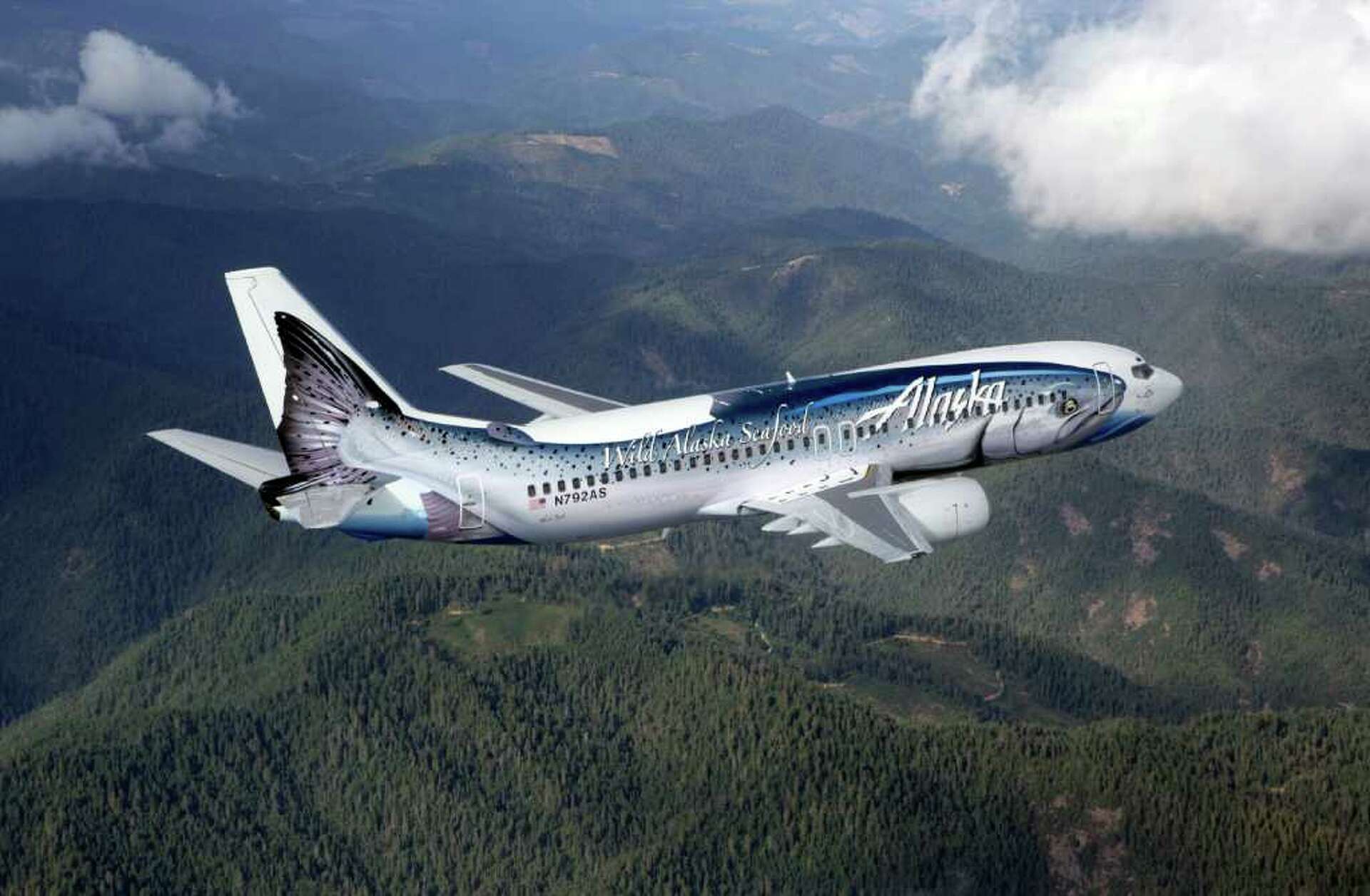 Check out Alaska Airlines' new 'Salmon-Thirty-Salmon II' design